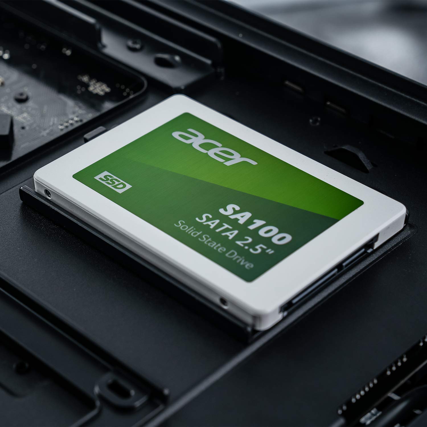 acer sa100 sata ssd bilgisayarda monte edilmiş görüntüsü